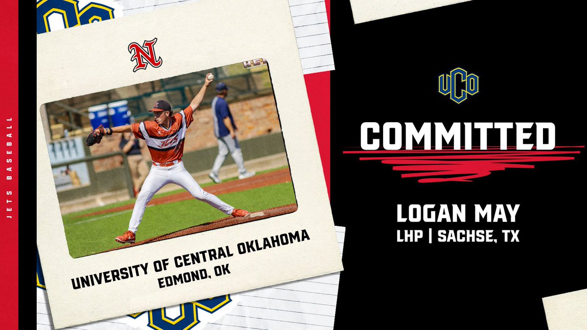 Congratulations to LHP Logan May (<a href="/logan_may20/">Logan May</a>) on his commitment to <a href="/UCOBronchoBsb/">UCOBaseball</a>! Talented, competitive left hander out of Sachse, TX that is a great teammate as well! Bronchos are getting a top notch guy!✈️‼️ #JetFam