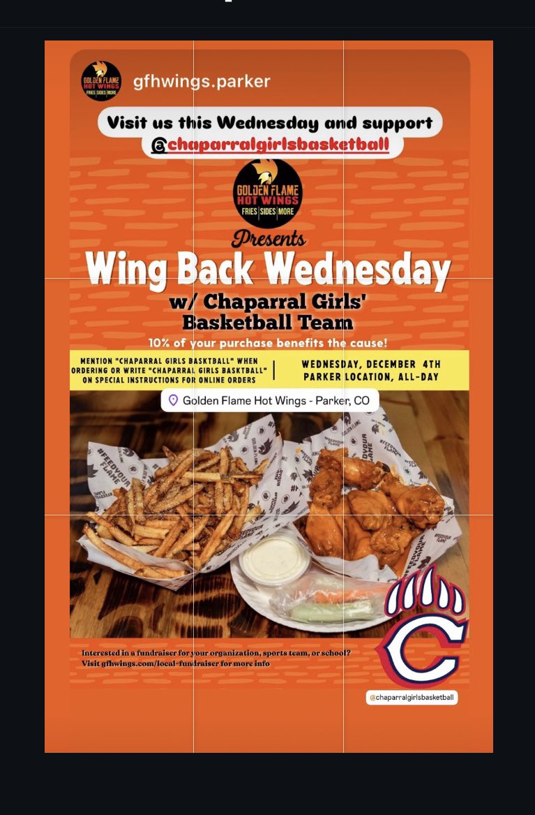 Come support our 1st restaurant night of the season and support a local favorite!