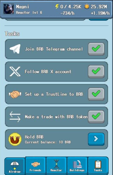 🟢$BRB airdrop is tomorrow! <a href="/xbearbull/">BearBull</a> 
Have you managed to complete the tasks? There is still time!

Trade $BRB: xmagnetic.org/dex/BRB+rUkuT9…