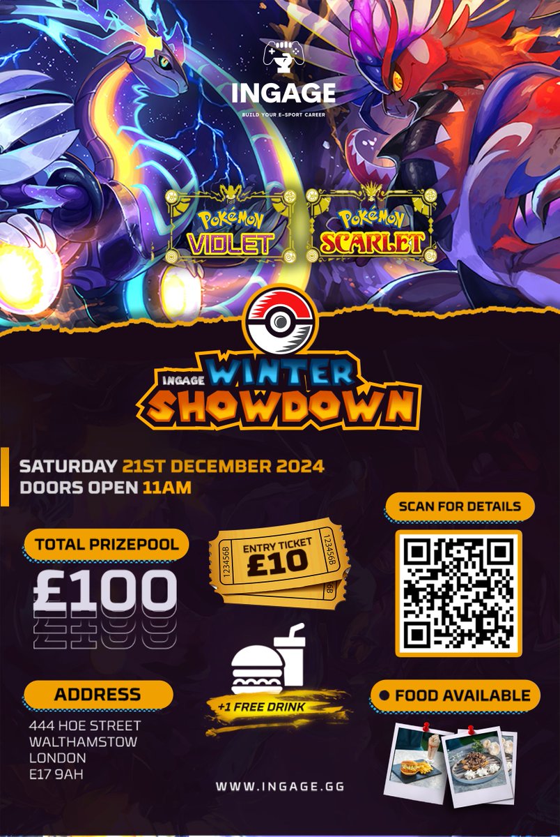 It is our absolute delight to announce our first LOCAL tournament for Super Smash Bros Ultimate and Pokemon VGC in London on the 21st of December! Link in comments below. Limited spaces so reserve your place now! 

Please support us by RT'ing if you are not in London but your