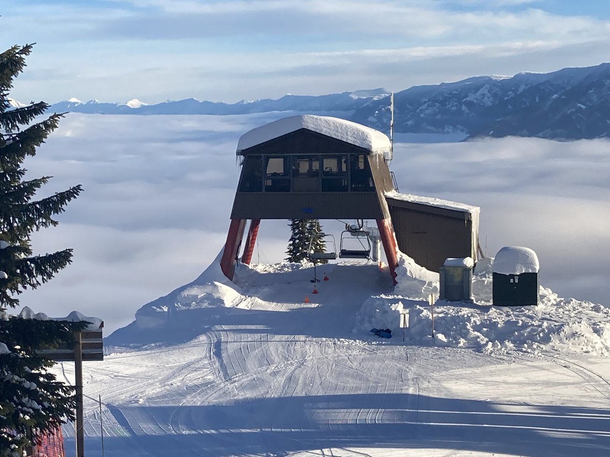 Today was my fourth day of skiing this season! Very cool inversion ment skiing above and into the clouds. Makes for a great &amp; unique ski day!!