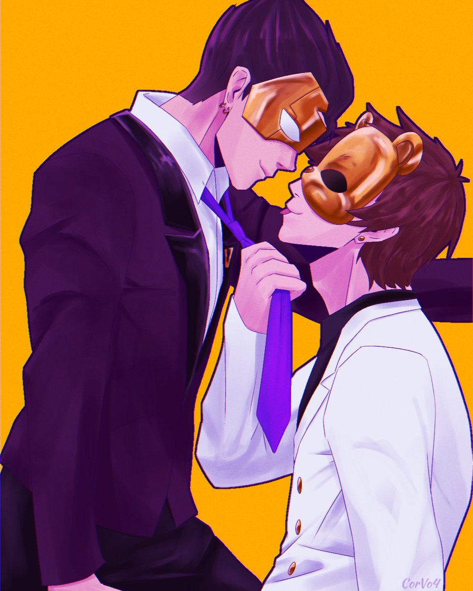 ItsCorvo4's tweet image. Estoy de vuelta con mis ship favorito #rubegettafanart #rubegetta 💜🧡