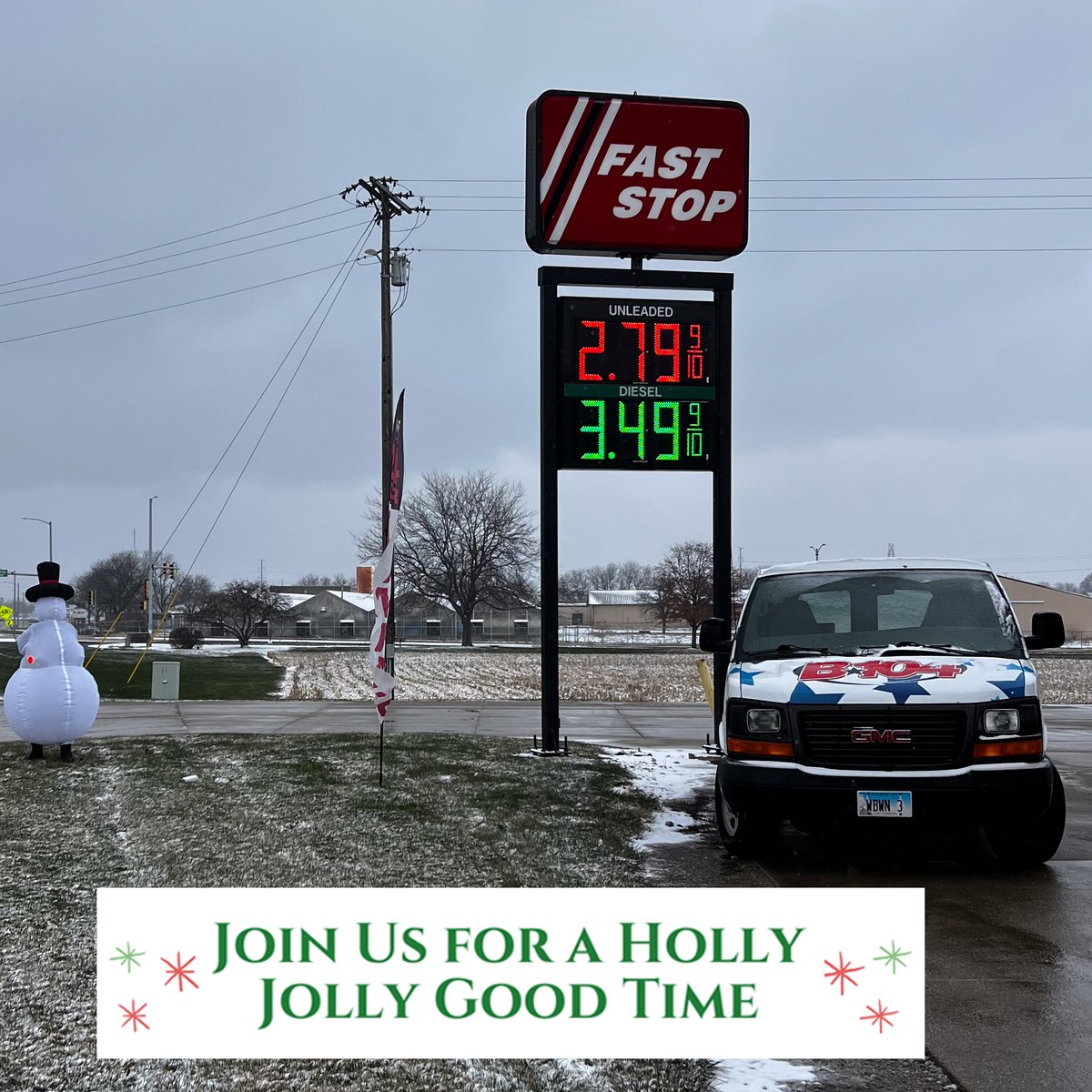 evergreenfsinc's tweet photo. ๐๐ฎ๐ ๐ฃ๐ฟ๐ถ๐ฐ๐ฒ $๐ฎ.๐ณ๐ต๐ต/gal 2-4 PM TODAY 12/2 at FS Farmtown FAST STOP, 1808 Morrissey Dr, Bloomington!
Enjoy a free coffee or latte from Roasted Coffee Truck, sugar cookies & B104!
Sign up for #FASTSTOP card in Dec for 15ยข off/gal 1st 90 days, https://t.co/PUBbwZLpw8. https://t.co/DuDUviQPFY