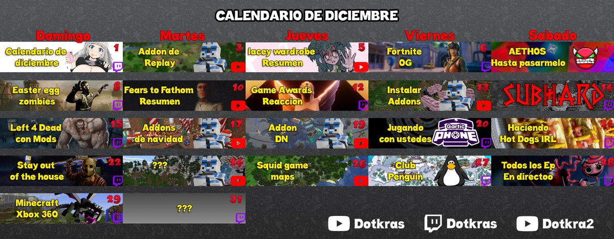 Calendario de diciembre!! (se duerme y no hace nada)