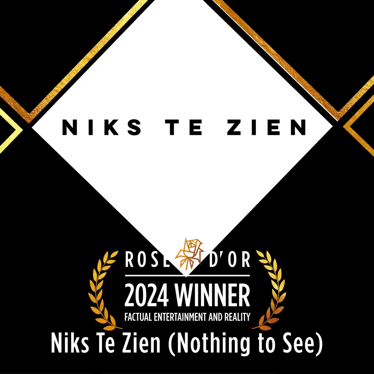 Congratulations to Niks Te Zien (Nothing to See), Winner of the Rose d’Or Award for Factual Entertainment and Reality
#RosedOrAwards #Rosedor #awards #nothingtosee