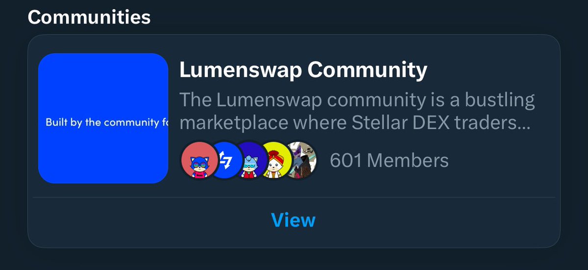 Lumenswap community on 𝕏 too

Might give a nice prize once we reach 1,000 members 👀 #LSP