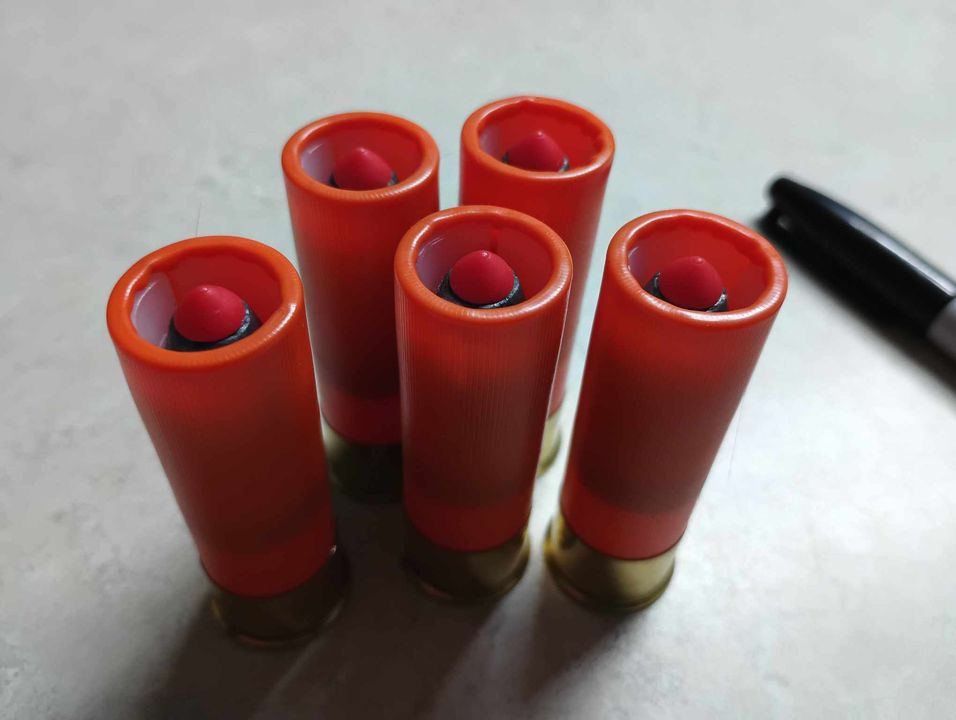 BProducts's tweet image. We love seeing photos of your loads! Check out some of the incredible creations our friend Chris has made using our slugs. Both impressive and effective—great work, Chris!

#reloadingbench #reloading #shotgun