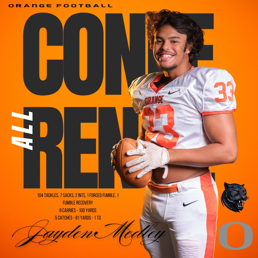 OHS_Football1's tweet photo. ALL-CONFERENCE 2024

DEANDRE BROWN    #28
LUKE CECIL                  #52
JAYDEN MEDLEY        #33 
KINGSTON PUREFOY-FARRINGTON   #1 https://t.co/UOxvOVU2ci