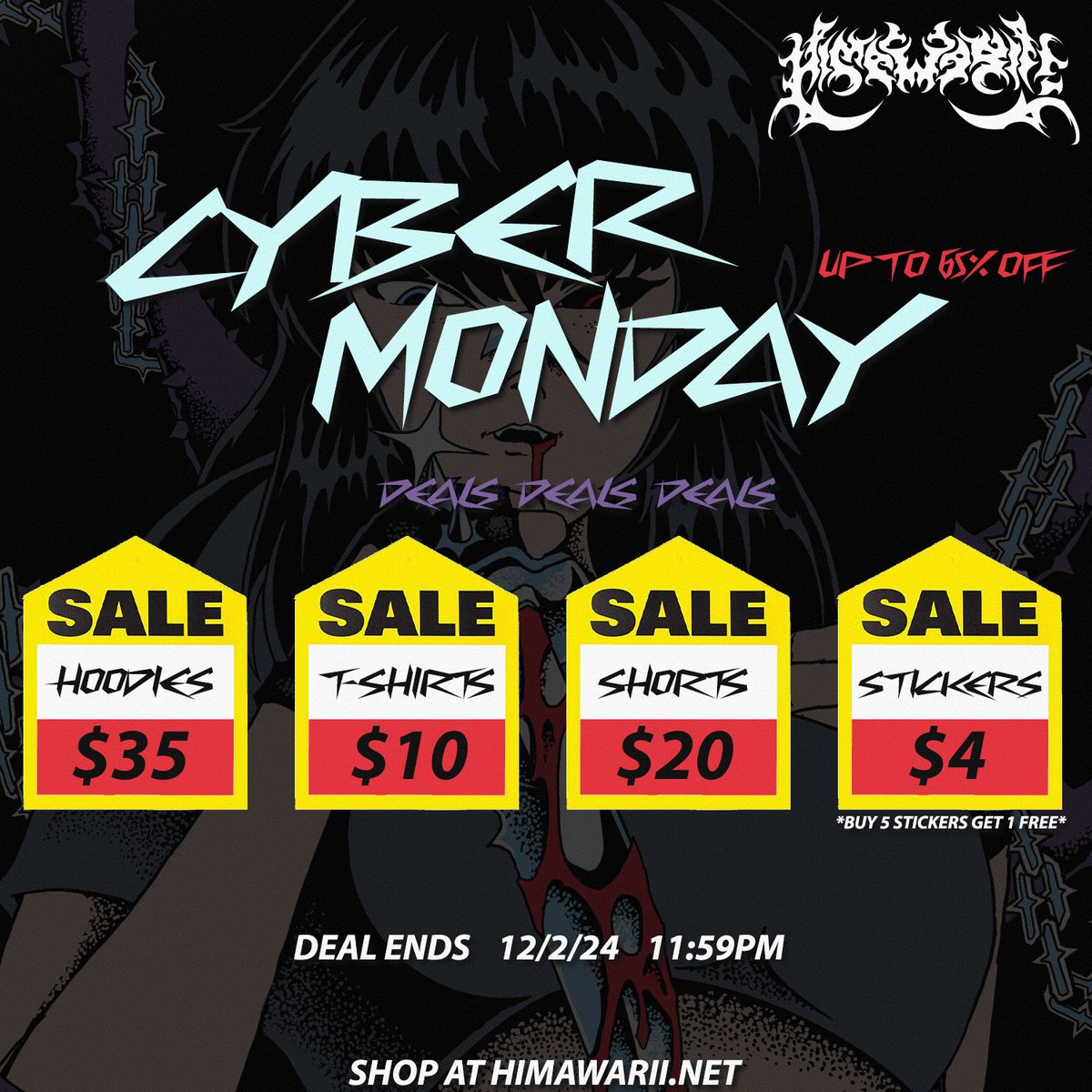 himawariinet's tweet photo. CYBER MONDAY DEALS!      $10 T-SHIRTS!!!!
SHOP AT https://t.co/9r904dmpD1 
RTRT!!! https://t.co/i8NcZYSExe