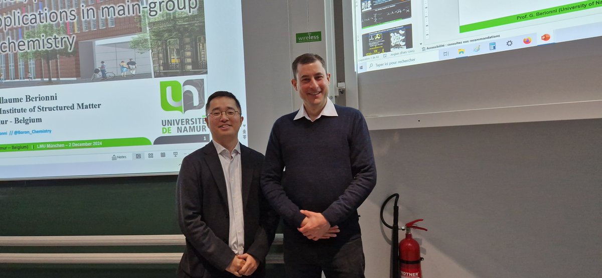 G. Berionni Group (@dr_berionni) on Twitter photo It was a real pleasure to give a lecture at the "Organisch-Chemischen Kolloquium" today at LMU Munich University <a href="/LMU_Muenchen/">Universität München</a>. Thanks <a href="/SaitoGroup/">Saito Group</a> for the invitation and wonderful discussions with <a href="/OfialLab/">Ofial_Lab</a> and all researchers from the chemistry department. It was a real pleasure to give a lecture at the "Organisch-Chemischen Kolloquium" today at LMU Munich University <a href="/LMU_Muenchen/">Universität München</a>. Thanks <a href="/SaitoGroup/">Saito Group</a> for the invitation and wonderful discussions with <a href="/OfialLab/">Ofial_Lab</a> and all researchers from the chemistry department.