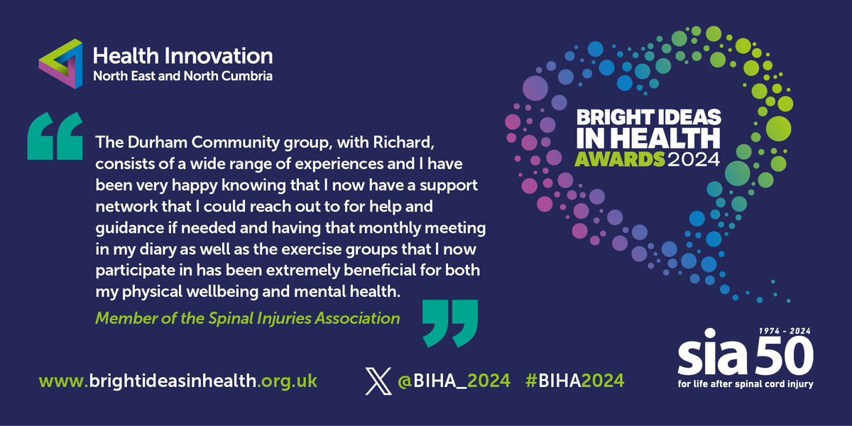 At <a href="/BIHA_2024/">Bright Ideas In Health Awards</a>, our guests helped raise £1,945 for <a href="/spinalinjuries/">Spinal Injuries Association</a>! Thank you for your support! If you missed it, you can still donate here: 🔗 bit.ly/4ijMiVd

Your donations support coordinators like Rich, making a real difference to the lives of SIA members.