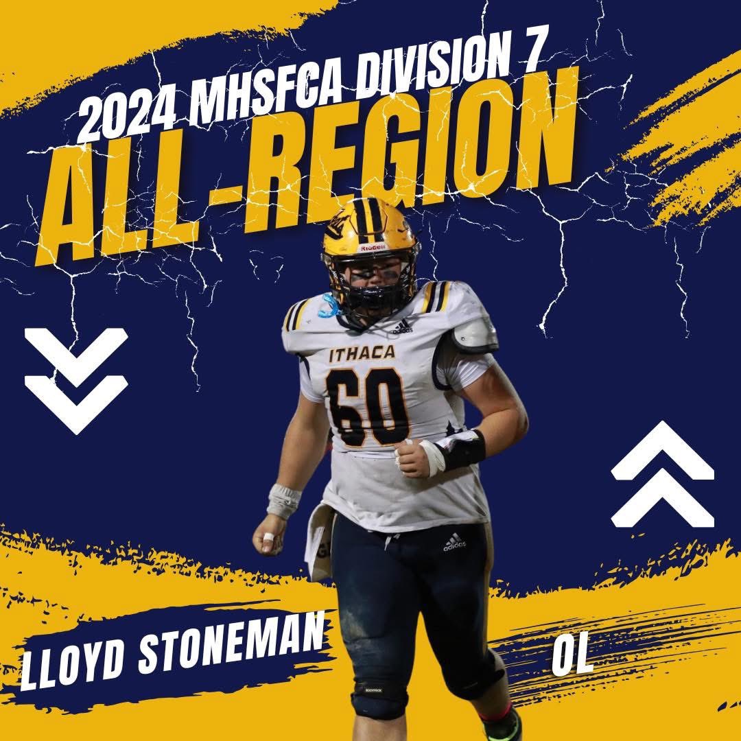Honored to receive First Team all region as on offensive lineman.