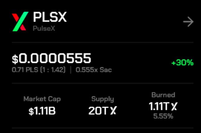 KatieePCrypto's tweet image. BREAKING: #PulseX is 0.0000555, 0.555X from sac and 5.55% burned

What more of a sign do you need?

PLSX millionaires are inevitable. PLSX will rally hard.

#PulseChain