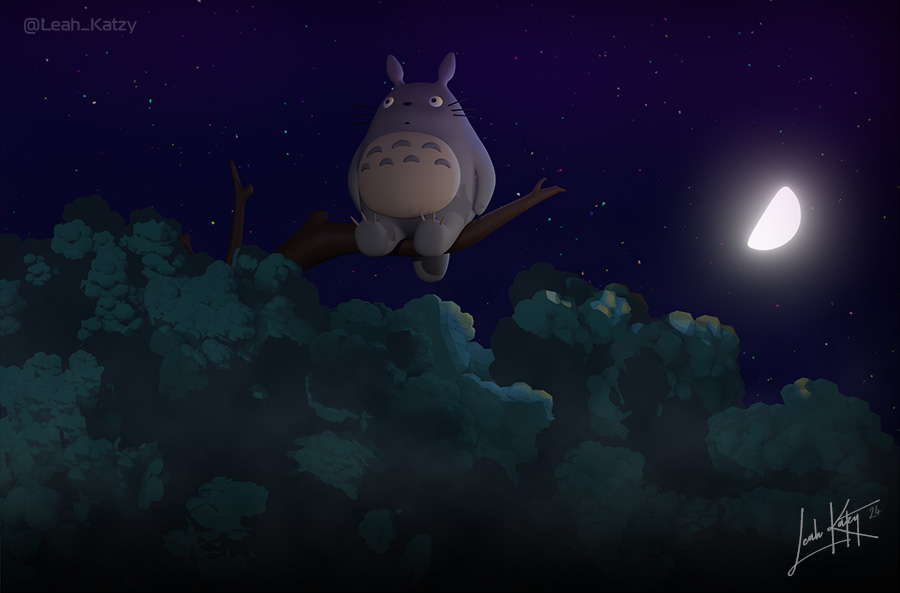Totoro 🤍

#myneighbor #totoro #b3D #digitalart #3Dartist #artwork #blendercommunity #3Dmodeling #cartoon #fanart #night