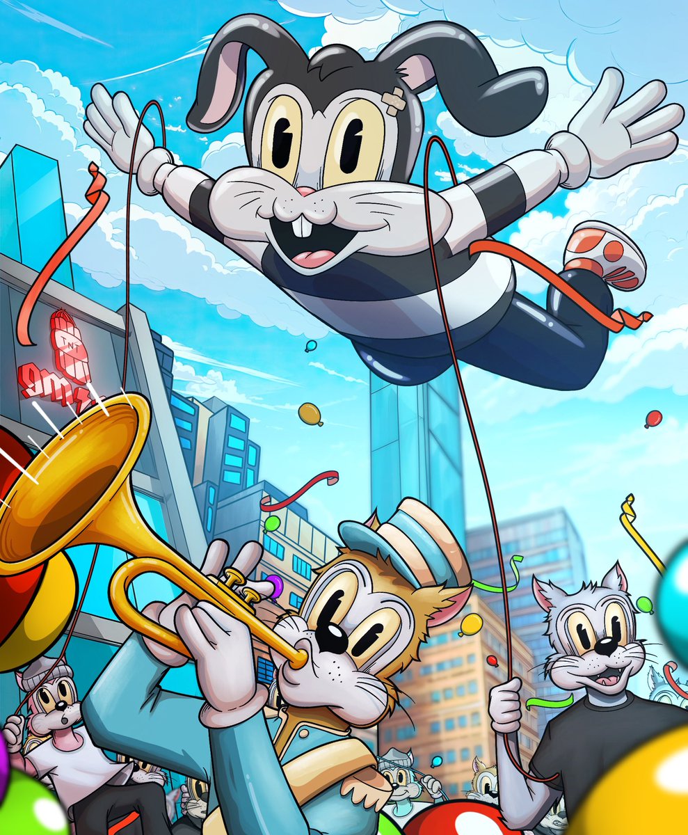 The celebration continues in TOONZ TOWN! <a href="/TheHopStarz/">HOP-STARZ 🐰 🦍</a> are making their debut on APE CHAIN December 28th! 🐰👇