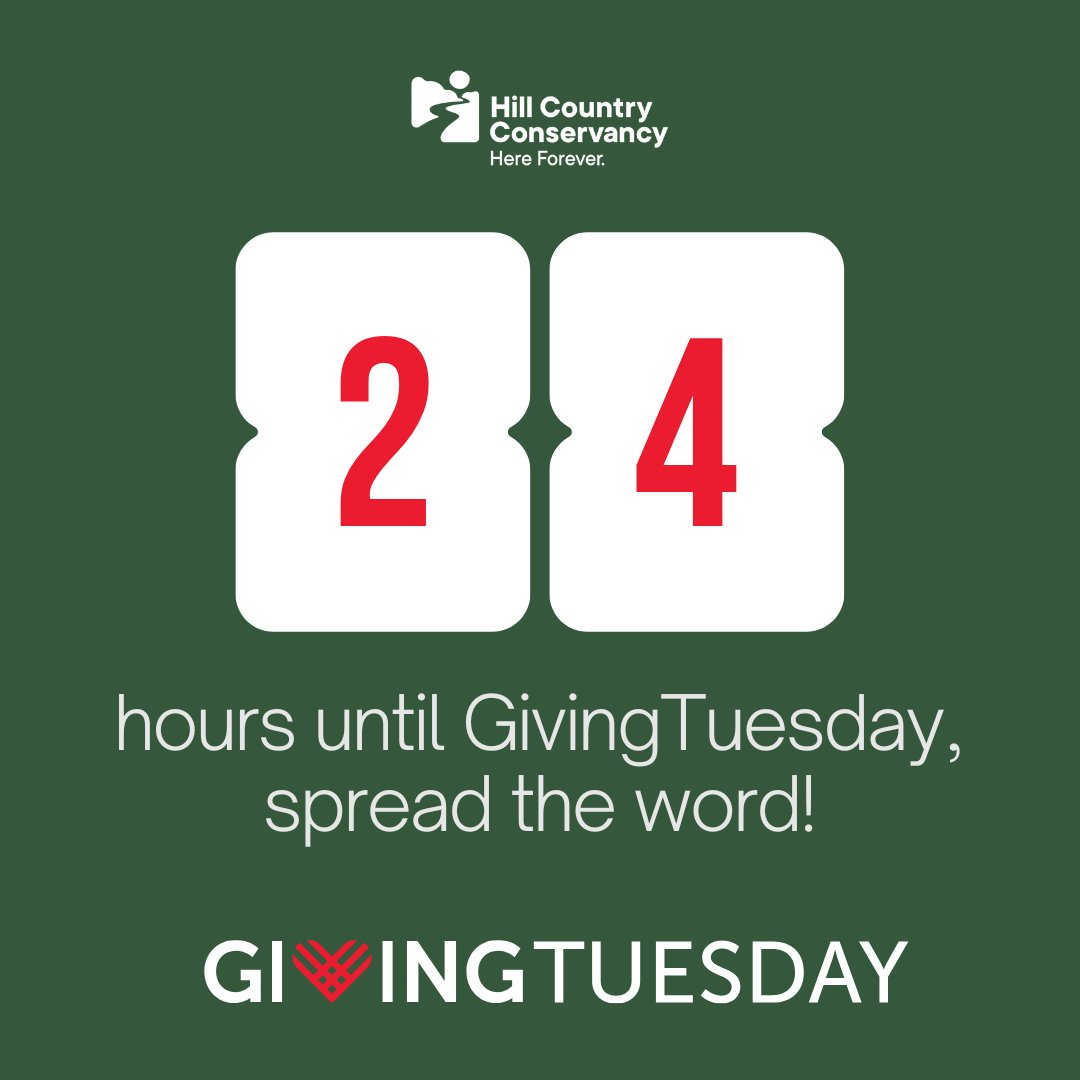 We have exciting news— we have a match! Thanks to an anonymous donor, every donation made in the next 24 hours will be DOUBLED! That means your gift has twice the impact!

Together, we can keep the Hill Country #hereforever.

Donate here: bit.ly/3BaKwoq