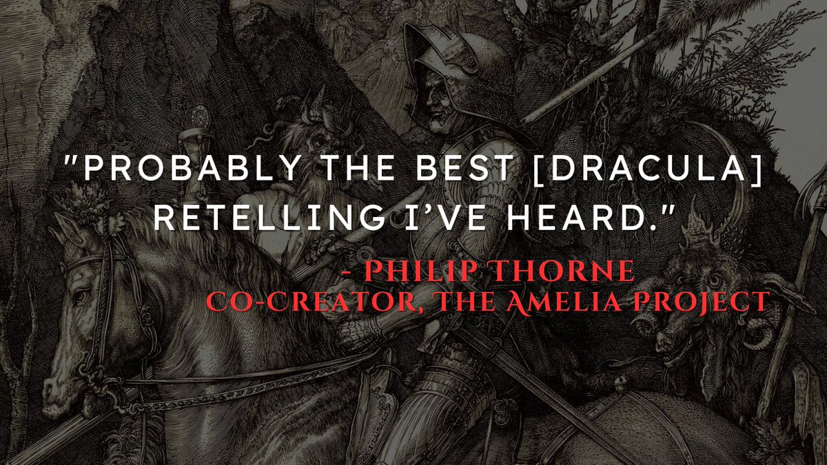 Have you heard the first two episode of Dracula: The Danse Macabre yet?  

If not, jump in today to hear what The Amelia Project co-creator <a href="/PipThorne/">Philip Thorne</a> calls, "The best [Dracula] retelling I've heard." 🦇🏰📚