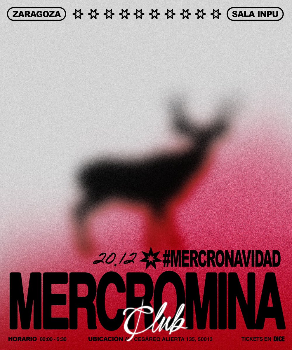 #MERCRONAVIDAD 20/12 🎁 TODAS LAS ENTRADAS A 5€ 🎄 Y PUNTO CO

link.dice.fm/qzeM5CdC0Ob?sh…