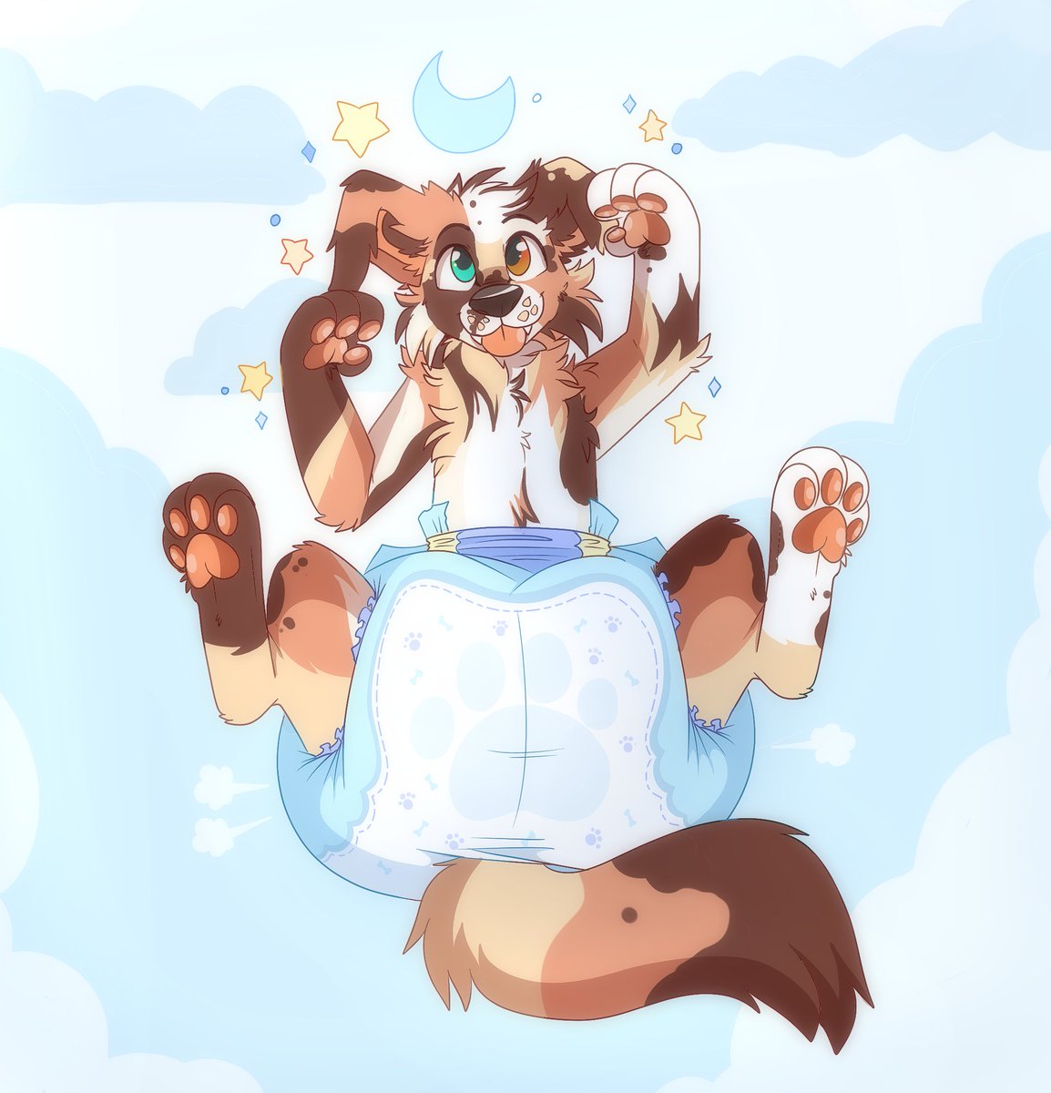 ☁️ Cloudy Night - Patreon Reward☁️ #ABDL #diaperfur #babyfur #diaper