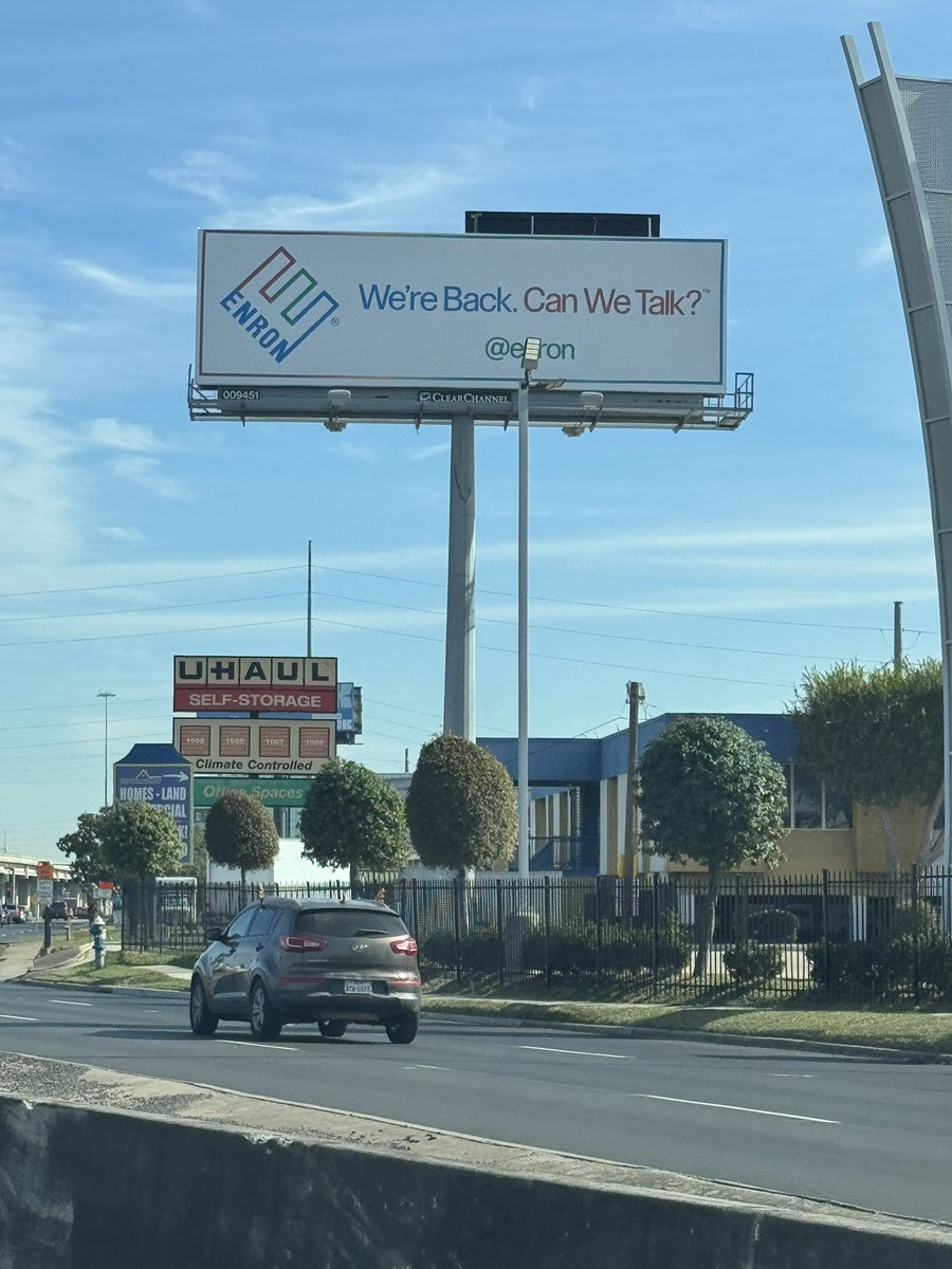 Enron guys are running billboards in Houston 👀
