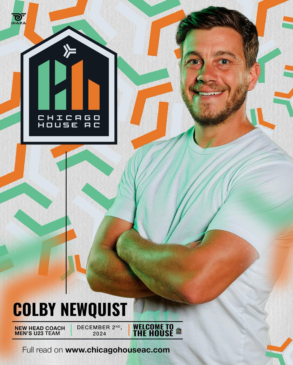 ChicagoHouse_AC's tweet photo. Welcome, Colby Newquist (@cnewq39), as the new Menβs U23 Coach for Chicago House! π π€β½ Weβre excited to have you leading the next generation of talent. Letβs build something special together! Read more: https://t.co/FJLHh6v2S7
#ForTheHouse
#OurCityOurHouse https://t.co/5VtP3LlgjI