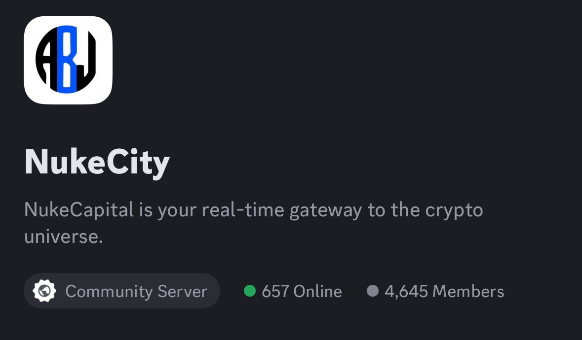 NukeCapital's tweet image. I have a discord and it’s where I reduce the noise and say exactly what I’m doing for the weeks ahead.. I still use X to connect with old friends who gave me a chance when I first started.. Join me if you liked my link/ btc call.. 

$BTC $Link

discord.gg/nukecapital