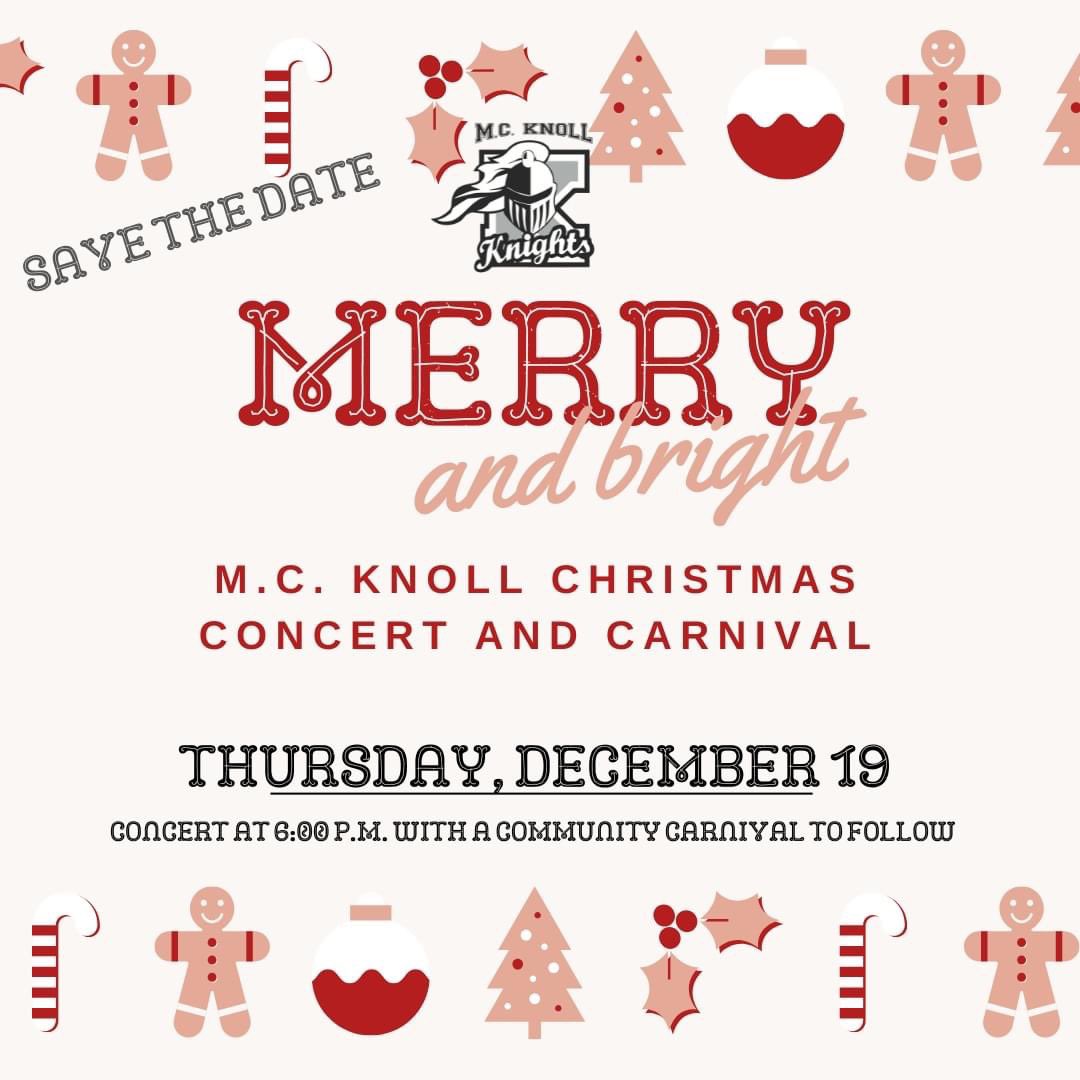 Please find the attached "Save the Date" image for our Christmas Concert and Carnival. We’re excited about this opportunity to come together as a school community and celebrate the holiday season. More details to follow.