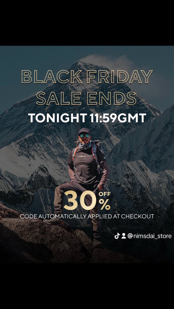 nimsdai's tweet image. Only a few hours left guys if you want to take advantage of this and save 30% off sitewide.

Nimsdaistore.com 💥

#BlackFriday2024 #Nimsdaistore