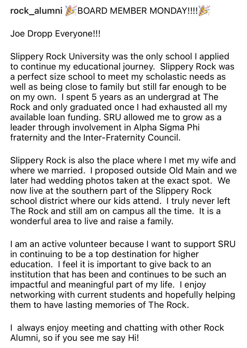 Slippery Rock University Alumni Association tweet media