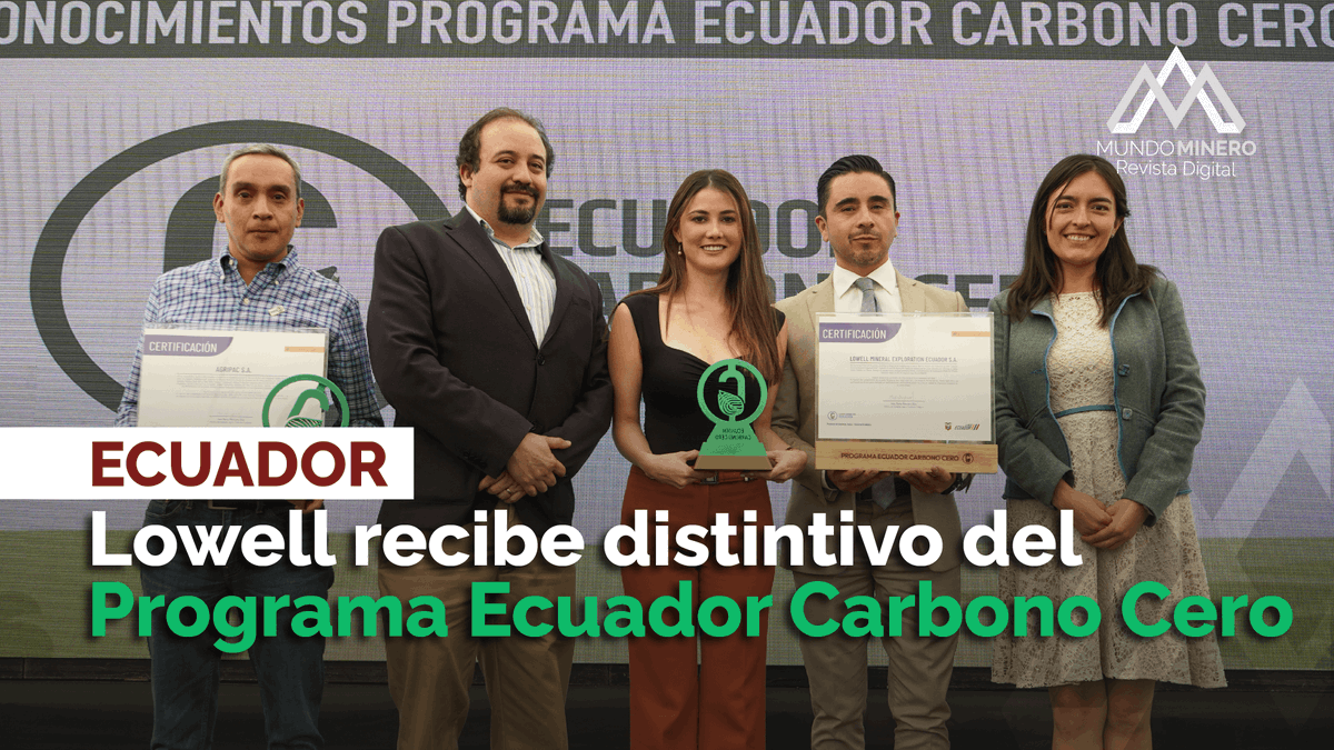 mundomineroec's tweet image. 𝗟𝗼𝘄𝗲𝗹𝗹 𝗿𝗲𝗰𝗶𝗯𝗲 𝗱𝗶𝘀𝘁𝗶𝗻𝘁𝗶𝘃𝗼 𝗱𝗲𝗹 𝗣𝗿𝗼𝗴𝗿𝗮𝗺𝗮 𝗘𝗰𝘂𝗮𝗱𝗼𝗿 𝗖𝗮𝗿𝗯𝗼𝗻𝗼 𝗖𝗲𝗿𝗼

Lowell Mineral Exploration Ecuador S.A., subsidiaria de @SolarisResource, recibió el Certificado de Reducción de Huella de Carbono del Programa Ecuador Carbono Cero👇