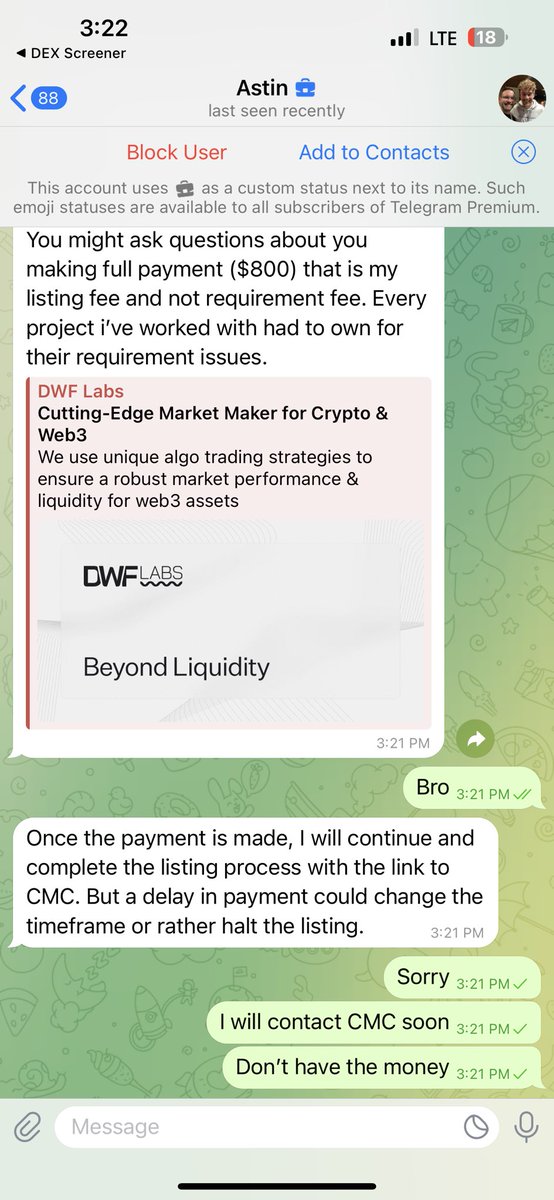 ibnybatoota's tweet photo. 🚨 Cryto Scam Warning!
Scammer @ambchriscmc  asked for $800 in USDT for listing $Daboo, promised quick results, then demanded more money citing "issues."
Please remove him if he's not legit and falsely using your name. @Daboomemecoin  is 100% credible—review and list us! https://t.co/G7MwSnf3oq