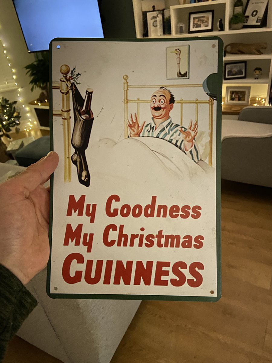 Always important that the best decorations get pride of place. 

#christmas #decoration #Guinness #vintagesign