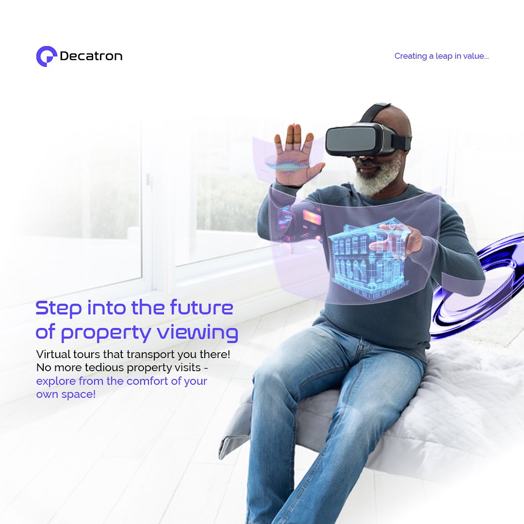 DecatronR's tweet image. No more tedious property deals-Coming soon!!

#Decatron #realestate #smartrealtor #virtualreality #virtualrealestate