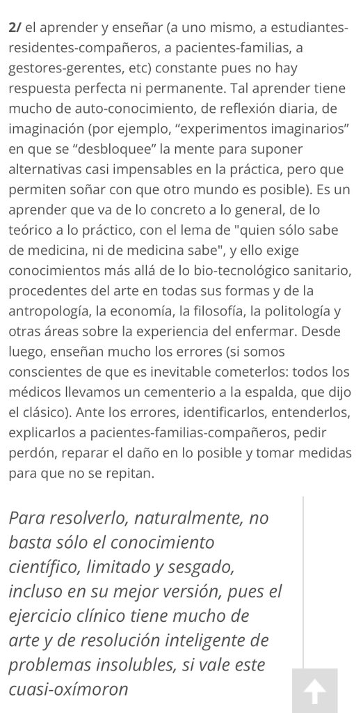 joan carles march (@joancmarch) on Twitter photo Cómo mantener ciencia, conciencia y coraje en práctica clínica (y no perecer en el intento) <a href="/JuanGrvas/">Juan Gérvas</a>
1/constancia/perseverancia
2/formación rigurosa
3/amor al oficio
4/hacer bien lo q hay q hacer. NO hacer lo q no hay q hacer
Mis #CrónicasSanitarias
✅elindependientedegranada.es/ciudadania/cro… Cómo mantener ciencia, conciencia y coraje en práctica clínica (y no perecer en el intento) <a href="/JuanGrvas/">Juan Gérvas</a>
1/constancia/perseverancia
2/formación rigurosa
3/amor al oficio
4/hacer bien lo q hay q hacer. NO hacer lo q no hay q hacer
Mis #CrónicasSanitarias
✅elindependientedegranada.es/ciudadania/cro…