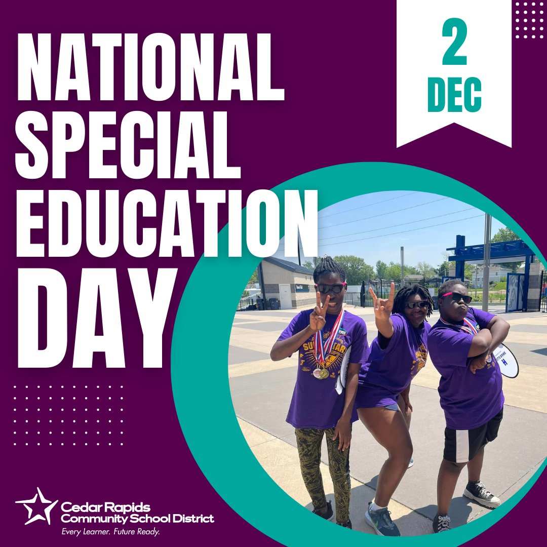 Today is National Special Education Day! 🎉✨ We celebrate the incredible teachers, staff, and families who make inclusion a priority and work tirelessly to ensure every student receives the education they deserve. 💙 Let's continue breaking down barriers, equipping, empowering,