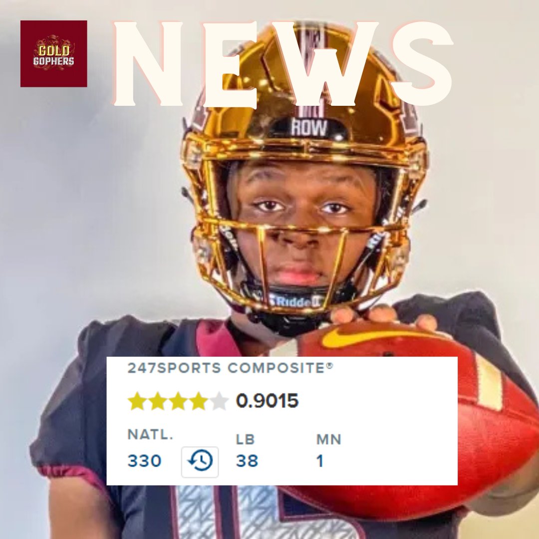 NOTE: #Gophers 2025 (Robbinsdale Cooper) LB verbal commit Emmanuel Karmo (<a href="/EmmanuelKarmo28/">Emmanuel Karmo</a>) is now a consensus 4⭐️ recruit according to 247Sports latest update.

He and Jackson Kollock are UMN's only two 4⭐️ commits according to the site. si.com/college/minnes…