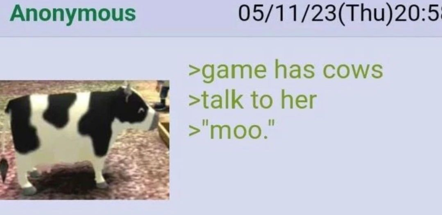 GreenTextRepost's tweet photo. Moo https://t.co/GX2FJ03SSI
