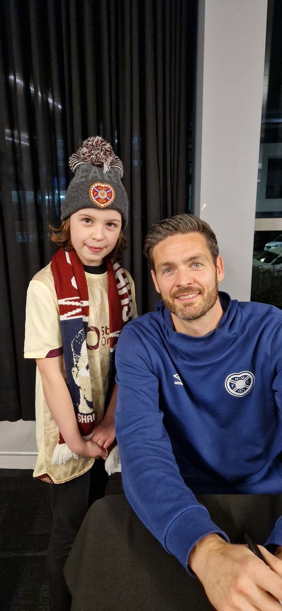 Great night at the <a href="/JamTarts/">Heart of Midlothian FC</a> calendar signing at Tynecastle tonight. As always, players were brilliant with the kids.

Proud parent with Lucy being very polite with her pleases and thank yous.