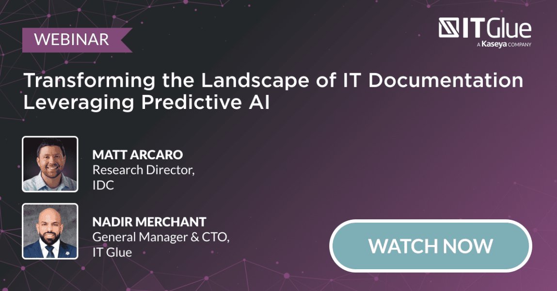 Our on-demand webinar takes you behind the scenes of IT Glue Copilot, the state-of-the-art AI engine designed to tackle the complexities of modern IT environments. 

Watch now! 
📽️ bit.ly/3Yx87sm

#ITGlue #AITechnology #ITDocumentation #Efficiency #Automation