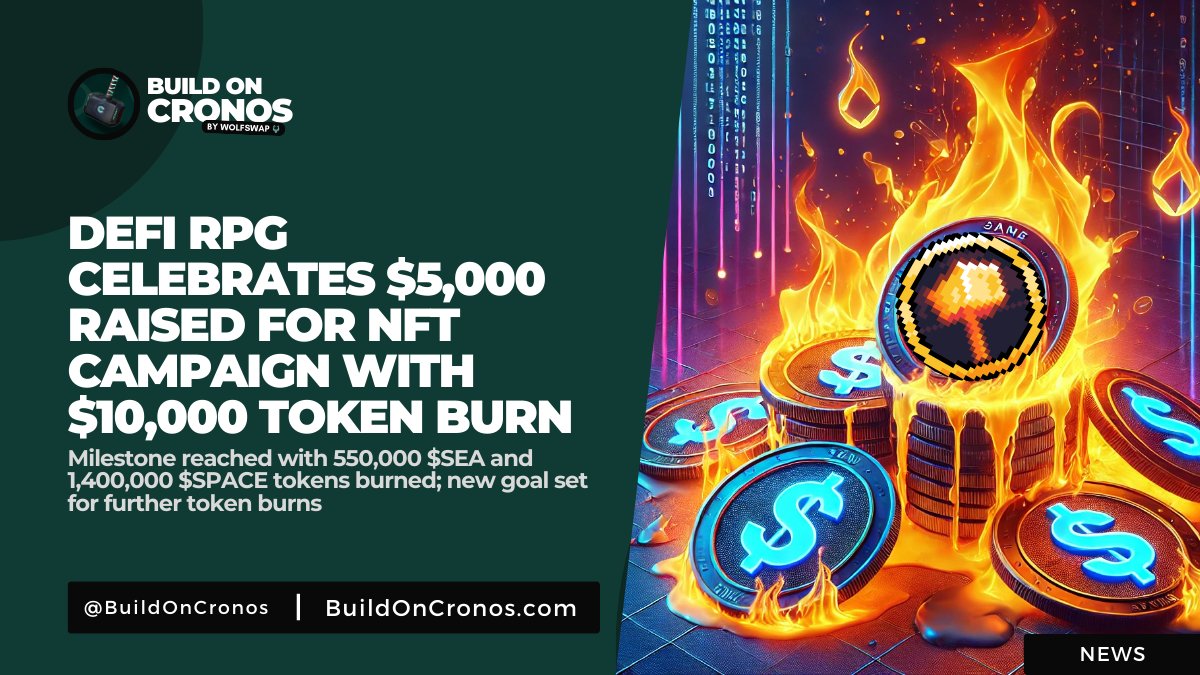 ⚡️FLASH NEWS:
<a href="/defi_rpg/">Defi RPG</a> Celebrates $5,000 Raised for NFT Campaign with $10,000 Token Burn