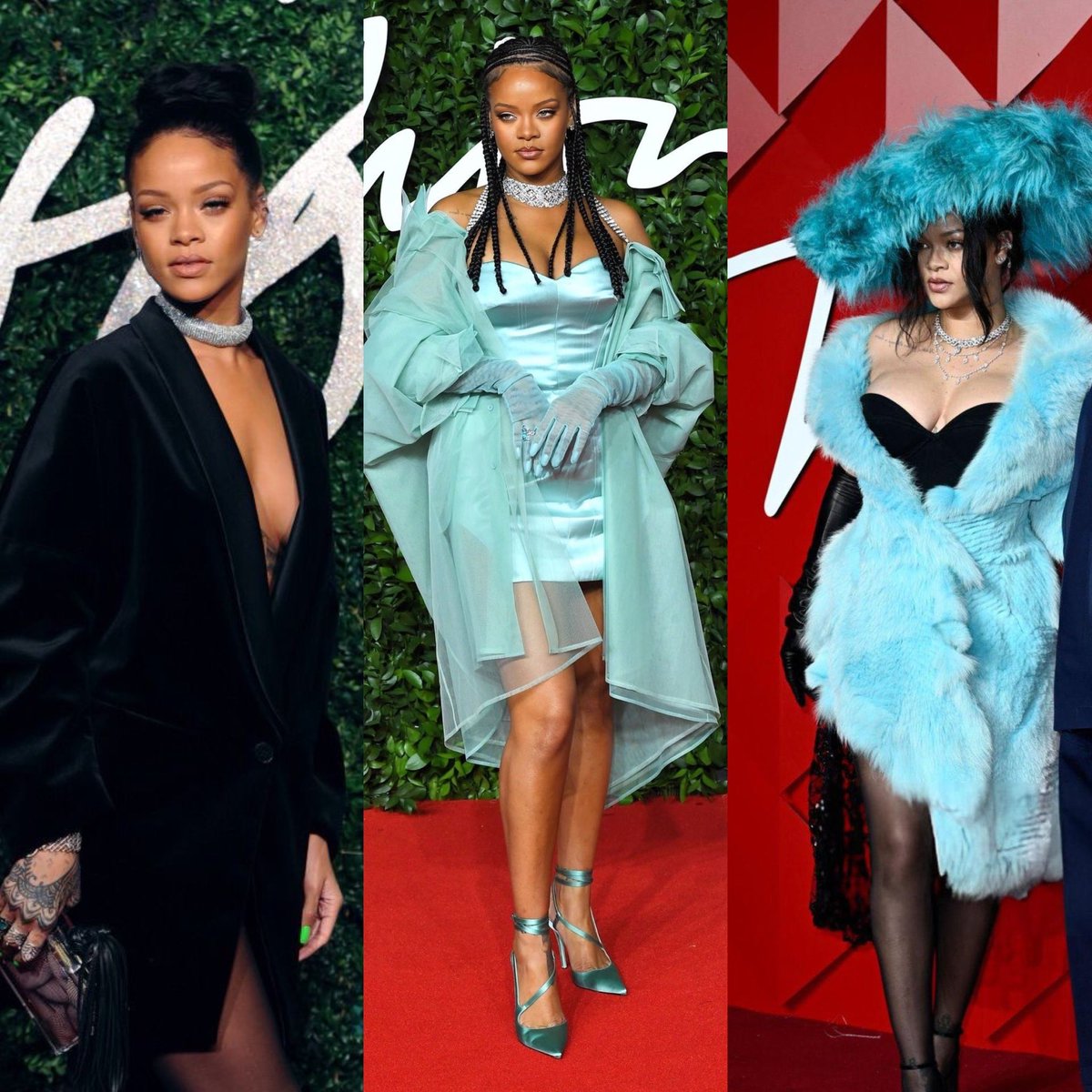 Rihanna's appearances in the British Fashion Awards over the years.