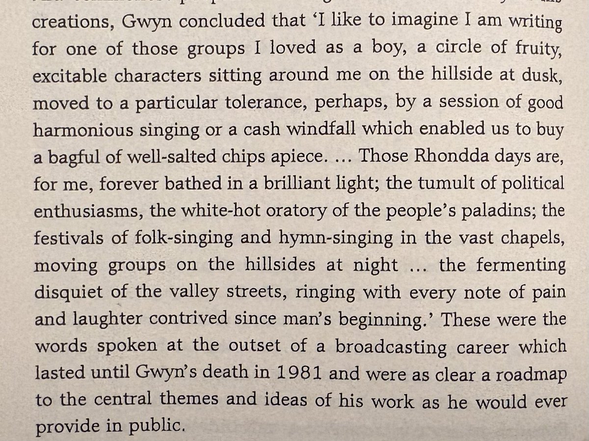 Thank you <a href="/docleeworthy/">Daryl Leeworthy</a> for your wonderful Gwyn Thomas biography. It was such a joy to read from page 1.

I couldn’t help reading sections in my head in his voice!