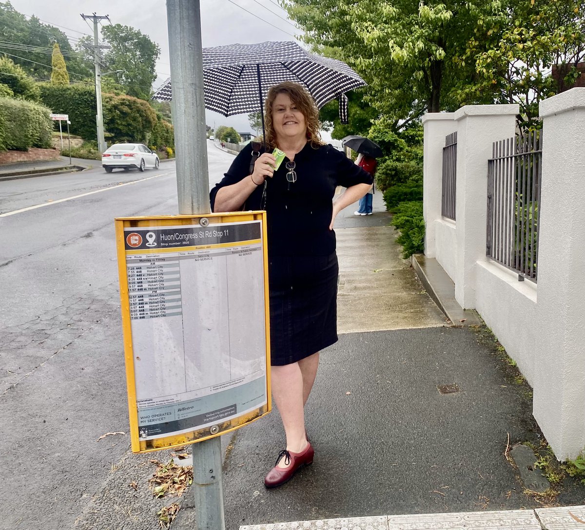 Hello <a href="/EricAbetzMP/">Eric Abetz</a> 

Curious to know if the real time bus information is being rolled out this month as promised? 

Knowing that my <a href="/metro_tasmania/">Metro Tasmania</a> bus was delayed would have been very helpful this morning!

#politas