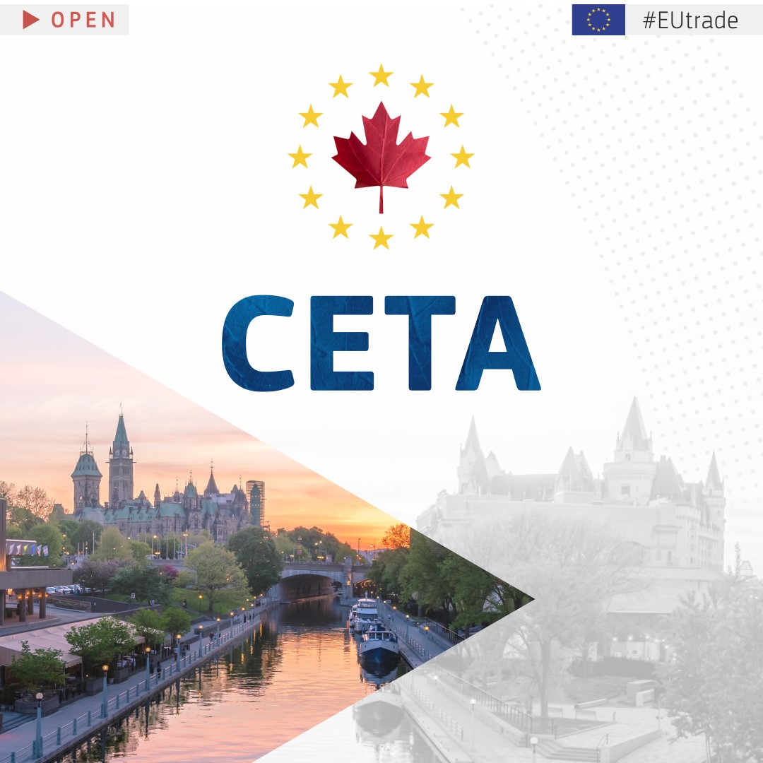 Trade_EU's tweet photo. 🔔 Deadline extended!

Haven’t shared your views on #CETA yet? You now have until 15 December to have your say.

And don’t miss today’s CETA Online Seminar for SMEs in 🇨🇦 &amp; 🇪🇺.

Let us know your experience with CETA🔗https://t.co/XrltLU31cC

Seminar info 👉https://t.co/rPRCBw7aZK https://t.co/aaMJM8waez