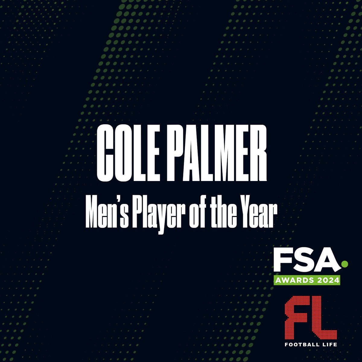 🔵🏴󠁧󠁢󠁥󠁮󠁧󠁿 Cole Palmer wins the FSA Player of the Year 2024.