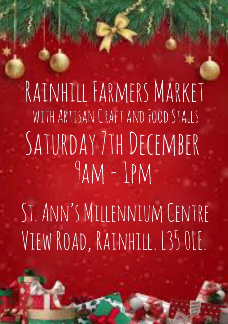 We’re back this Saturday, bigger and better, as this month it is also the St. Ann’s Christmas Fair, so there’ll be lots of stalls in the church as well as all the usual stalls. Come on over, pay us a visit and pop into the village while you are here. #Rainhill #StHelens 🎄🎁