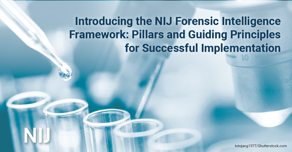 OJPNIJ's tweet photo. We created the Forensic Intelligence Framework to explain the benefits and foundations of implementing a #forensicintelligence program. Get the guide: https://t.co/j99OCiiodF #ForensicScience https://t.co/iailsdz3N2