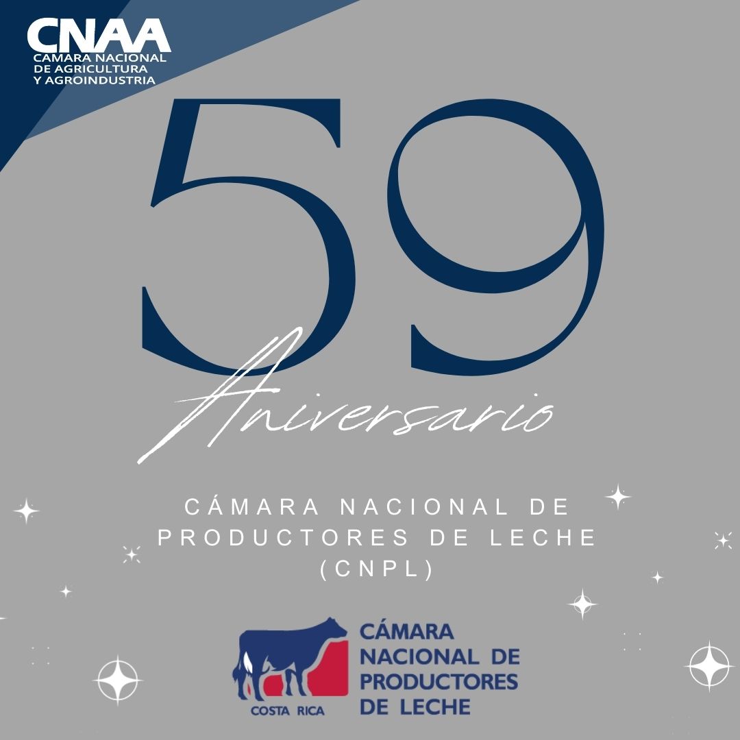 De parte de la Cámara Nacional de Agricultura y Agroindustria, le externamos nuestras más sinceras felicitaciones a la Cámara Nacional de Productores de Leche por su 59º Aniversario, el cual se celebra este 2 de diciembre.

<a href="/prolechecr/">Cámara Nacional de Productores de Leche</a>
