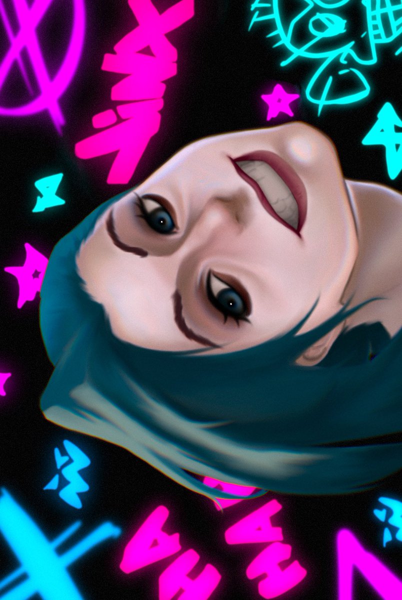 scar_160's tweet photo. Jinx !! ^_−☆ #Arcane #art https://t.co/nLaUMh8Zq4