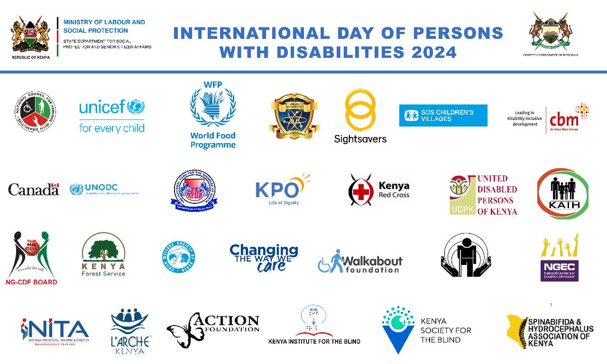 It's finally here, happy International Day of Persons with Disabilities! It's a day to honour persons with disabilities in their diversities.  To celebrate their strength and resilience and to strengthen their leadership.  

Join us at  the national event is happening at Bungoma